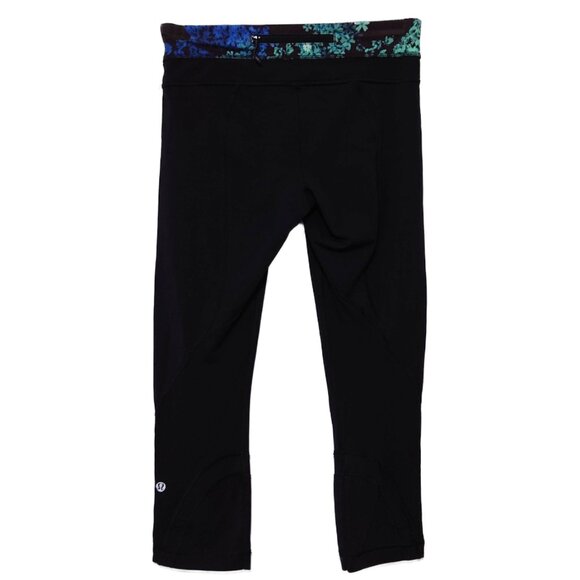 Lululemon Run: Inspire Crop II Black / Petal Pop Multi - Picture 11 of 14
